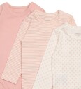 Hust and Claire Body L/æ - Blue - 3-pack - Rosa/Hvit - Hust and Claire - 1 år (80) - Langermet Body