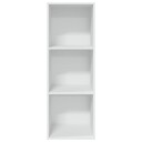 Bokhylle hvit 40x30x114 cm konstruert tre