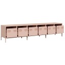 TV benk rosa 202x39x43,5 cm kaldvalset stål