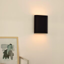 Lucide Ovalis vegglampe opp/ned - Svart/hvit