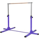 Gymnastikkstang høydejusterbare gymnastikkstaver elastisk horisontalstang rosa/blå/lilla lilla