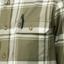 Fjellreven Men"s Övik Lite Flannel Shirt Laurel Green chalk White L