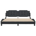  Sengeramme med hodegavl svart 180x200 cm kunstlær 8721012346819