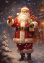 Santa Claus with Gifts plakat Plakat / 70x100cm