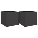 vidaXL Plantekasser 2 stk svart 42x40x39 cm stål