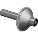 Uponor Smart Aqua Plus rettnippel med rosett, 1/2" x 3/4" Krom