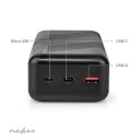 Nedis Powerbank 30000 mAh 20W PD med 2 USB-uttak - Sort