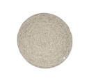 Merino teppe rundt natural beige