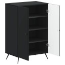 vidaXL Sko Skap BREDA 59,5 x 39,5 x 90 cm Konstruert tre Svart