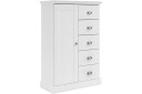 Kommode Motala 75x35x110 cm Hvit   75x35x110 cm Hvit