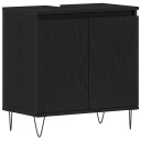 Baderomsskap Svart Eik 58x33x60 cm Konstruert Tre