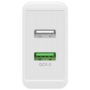 Goobay Dual USB QC3.0 28W Hvit Mobillader