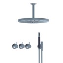 Vola 5471-061A dusjsett, Børstet krom