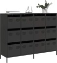 Skjenk svart 135x39x103,5 cm kaldvalset stål