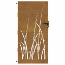 vidaXL Hageport 85x200 cm cortenstål gressdesign