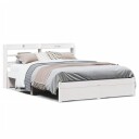  Sengeramme med hodegavl hvit 120x200 cm heltre furu 3306735