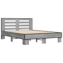  Sengeramme grå sonoma 140x200 cm konstruert tre og metall 8721102614019