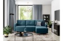 Saimon Sovesofa m. Divan med Oppbevaring 3 seter   Blå