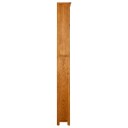 vidaXL Bokhylle 7 etasjer 90x22,5x200 cm heltre eik