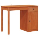 vidaXL Skrivebord med skuff VoksBrun 100 x 50 x 74 cm Massiv furu