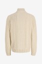 Jack & Jones   Polohals  Jprblucallum Cable Knit Half Zip   Hvit