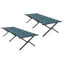Sammenleggbar camping seng Blad 2 pcs Skog 210 x 80 x 46 cm