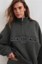 Aim'n   Collegegenser Varsity Sweat Half Zip   Grønn