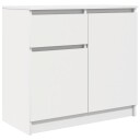  Skjenk med skuff hvit 71x35x65 cm konstruert tre