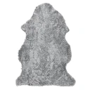 Skinnwille Curly fåreskinn 60x95 cm Charcoal grey Silver