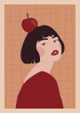 Girl with Apple Plaket Plakat / 100x150cm