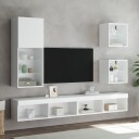 vidaXL TV-benk med LED-lys hvis 40,5x30x102 cm 8721012256415