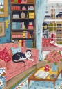 Cat on sofa in London pastel colours Plakat / 21x30