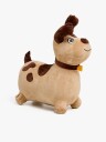 Cloudberry Castle Hund Hoppedyr Med Plysjtrekk Brun