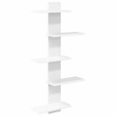 vidaXL Vegghengt Flytende Hylle Hvit 48,5 x 15 x 101 cm Konstruert tre