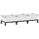 vidaXL Hagekrukke med hjul Hvit 120 x 40 x 33 cm PP