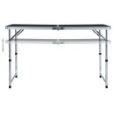 Sammenleggbart campingbord grå aluminium 120x60 cm