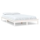 vidaXL Sengeramme hvit heltre furu 140x200 cm