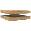  Salongbord 360 graders roterbart artisan eik 90x90x34,5 cm
