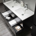 Bathlife Glädje Servantskap 120x50x46 cm med servant Sort Matt