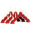 vidaXL Juledlysbro 3 stk. 7 LED-lys Varmhvit 39,5 x 5 x 29 cm