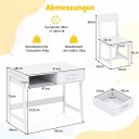 Sett med skrivebord og stoler for barn – tre oppbevaring ergonomisk design