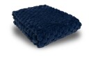 Nordstrand Home Pyntepute - 45x45 cm - Blå - Fake fur sofapute - Vaffel struktur -