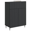  Serviesskap med skuff Svart 66 x 34,5 x 92 cm Konstruert tre