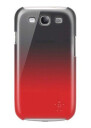 Belkin Shield Fade - Baksidedeksel for mobiltelefon - polykarbonat - svart, rød - for Samsung Galaxy S III