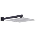 vidaXL Dusjstøttearm firkantet rustfritt stål 201 svart 30 cm