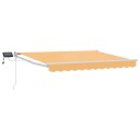  Manuell utvidbar markise med LED lamper sand
