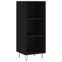 vidaXL Skjenk svart 34,5x32,5x90 cm konstruert tre