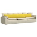  Sofaputer 2 pcs Lys Gul 200 x 40 cm stoff