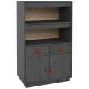vidaXL Highboard grå 67x40x108,5 cm heltre furu