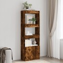 Highboard røkt eik 63x33x180 cm konstruert tre
